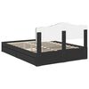 vidaXL Storage Bed with Headboard Black 150 x 200 cm Engineered Wood