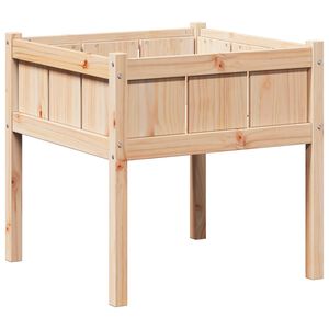 vidaXL Garden Planter Nature 70 x 70 x 70 cm Solid Pine Wood