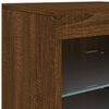 vidaXL Sideboard with LED Lights Brown Oak 164x37x67 cm