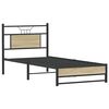 vidaXL Bed Frame without Mattress Sonoma Oak 75x190 cm Small Single Engineered Wood