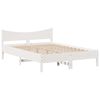 vidaXL Bed Frame with Headboard White 120x200 cm Solid Wood Pine
