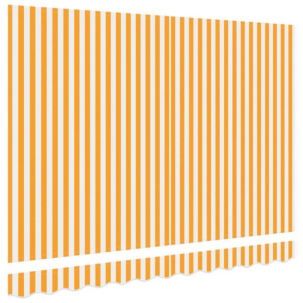 vidaXL Awning Replacement Fabric Yellow and White 235 x 195 cm