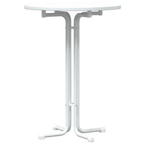vidaXL Bar Table White &Oslash;80x110 cm Engineered Wood and Steel