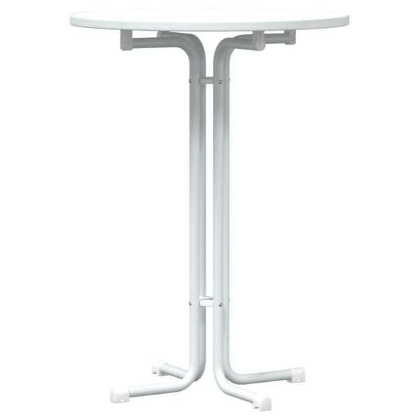 vidaXL Bar Table White &Oslash;80x110 cm Engineered Wood and Steel