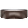 vidaXL Garden Raised Bed Galvanised Steel 140x140x36 cm Brown