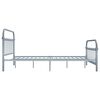 vidaXL Bed Frame without Mattress Grey Metal 120x200 cm