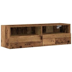 vidaXL TV Wall Cabinet Old wood 100 x 30 x 30 cm Engineered Wood