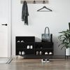 vidaXL Shoe Cabinet Black 102x36x60 cm Engineered Wood