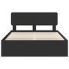 vidaXL Bed Frame with Headboard Black 140 x 200 cm Solid Pine Wood