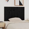 vidaXL Wall Headboard Black 140x3x90 cm Solid Wood Pine