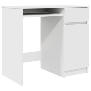 vidaXL Desk White 86x49x76 cm Engineered Wood