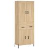 vidaXL Highboard Sonoma Oak 69.5x34x180 cm Engineered Wood