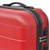 vidaXL Three Piece Hardcase Trolley Set Red 45.5/55/66 cm