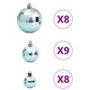 vidaXL Christmas Baubles 100 pcs Green &Oslash;3/4/6 cm