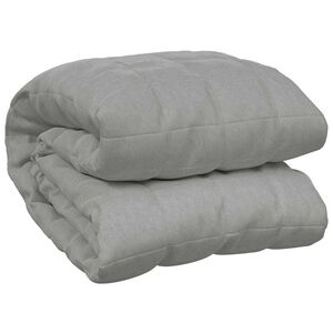 vidaXL Weighted Blanket Grey 220x235 cm King 15 kg Fabric