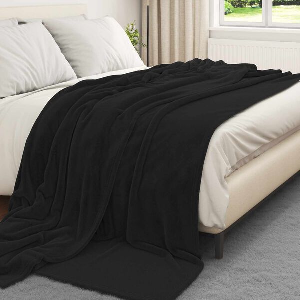 vidaXL Throw Blankets 6 pcs Black 240 x 270 cm Fleece