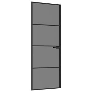 vidaXL Interior Door 76 x 201.5 cm Tempered Glass and Aluminium