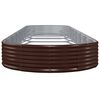 vidaXL Garden Raised Bed Galvanised Steel 600x140x36 cm Brown