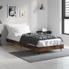 vidaXL Bed Frame without Mattress Smoked Oak 75x190 cm Small Single Engineered Wood