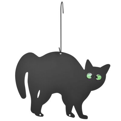 vidaXL 3-Piece Cat Scarer Set Black Steel