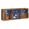 vidaXL LED Sideboard Old Wood 181.5 x 37 x 67 cm Engineered Wood