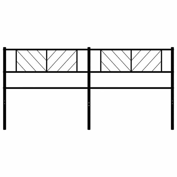 vidaXL Metal Replace Headboard Black 200 cm