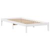 vidaXL Bed Frame without Mattress White 90x190 cm Single Solid Wood Pine