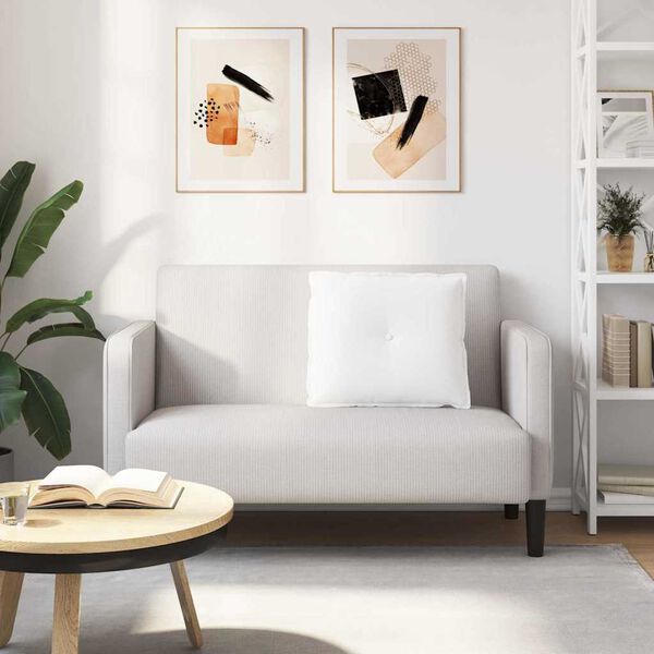 vidaXL Back Pillow White 60 x 19 x 50 cm Fabric