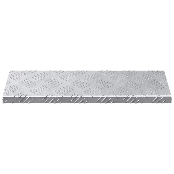 vidaXL Stair Tread Rectangular 5 pcs Silver 60 x 18 cm Aluminium