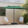 vidaXL Garden Parasol Green 385 x 209 x 244 cm Polyester