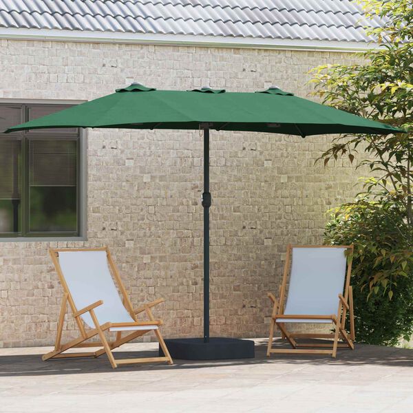 vidaXL Garden Parasol Green 385 x 209 x 244 cm Polyester