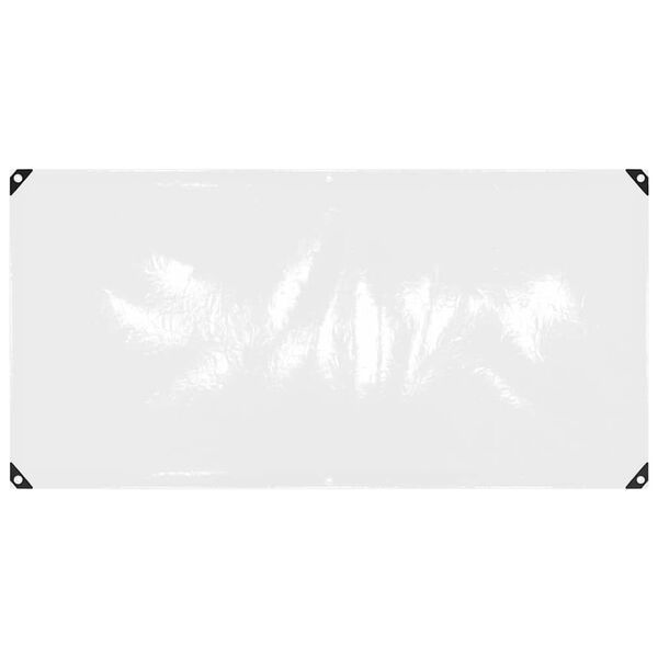 vidaXL Clear Tarpaulin with Eyelets 1x2 m PVC