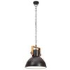 vidaXL Industrial Hanging Lamp 25 W Black Round 30 cm E27