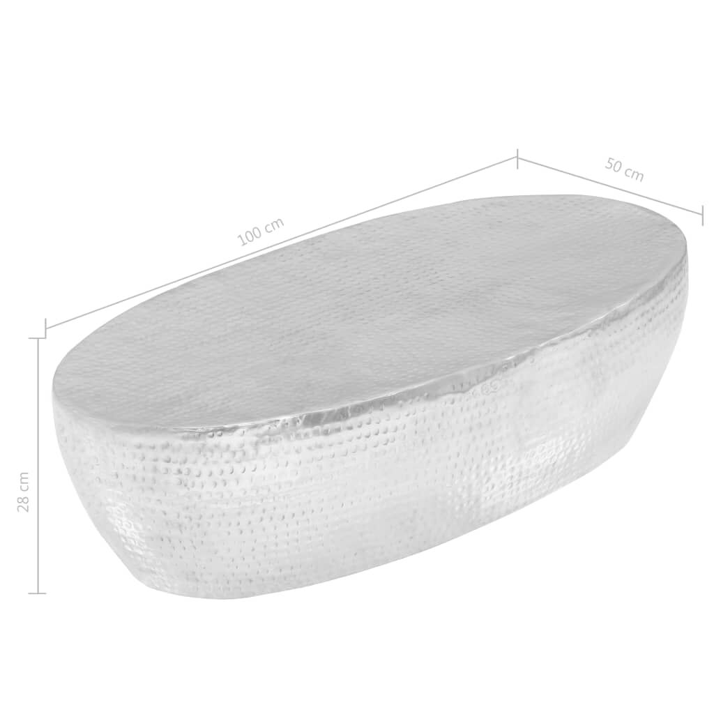 Hammered aluminum coffee table deals