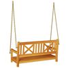 vidaXL Swing Bench Brown 110 x 56 x 58.5 cm Solid Acacia Wood