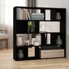 vidaXL Book Cabinet/Room Divider Black 105x24x102 cm
