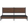 vidaXL Metal Bed Frame without Mattress Brown Oak 160x200 cm