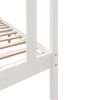 vidaXL Bed Frame without Mattress White Solid Wood 90x200 cm (810068+814175)
