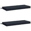vidaXL Bench Cushions SOEST 2 pcs 100% Polyester Dark Blue
