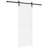 vidaXL Sliding Door 83 x 211 cm Engineered Wood White and Black