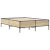 vidaXL Bed Frame without Mattress Sonoma Oak 135x190 cm Double