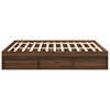 vidaXL Bed Frame without Mattress Brown Oak 200x200 cm
