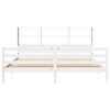 vidaXL Bookcase Bed without Mattress White 180x200 cm Super King Solid Wood Pine