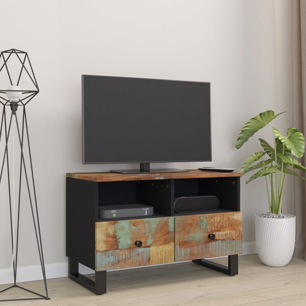 vidaXL TV Cabinet 70x33x46cm Solid Wood Reclaimed