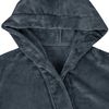 vidaXL Bathrobe Hoodie Navy Blue XXL Flannel