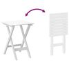 vidaXL Side Table Foldable White Solid Wood Poplar