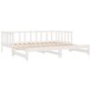 vidaXL Day Bed with Trundle without Mattress White 80x200 cm Solid Wood