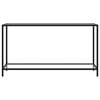vidaXL Console Table Transparent 140x35x75 cm Tempered Glass