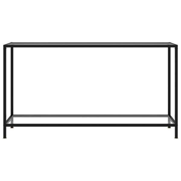 vidaXL Console Table Transparent 140x35x75 cm Tempered Glass