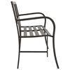vidaXL Twin Garden Bench 246 cm Black Steel